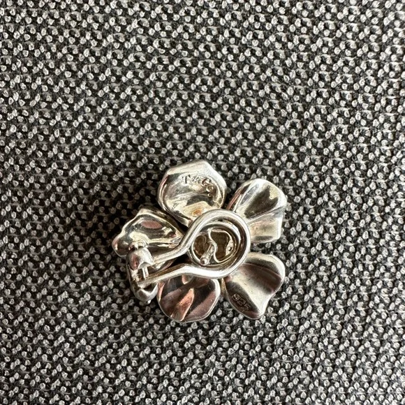 Tiffany & Co Wild Rose Flower Stud/Clip Earrings Silver - Picture 3 of 8